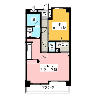 ベルヴィルVI【2階】の間取り