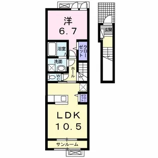 パーシモンズ・ハーモニー【2階】の間取り
