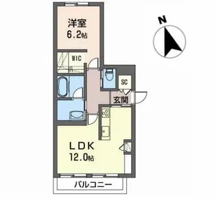 ベルク吉岡南【2階】の間取り
