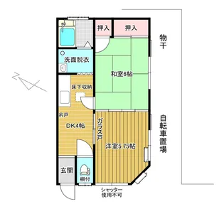 第2安井ハウス【1階】の間取り