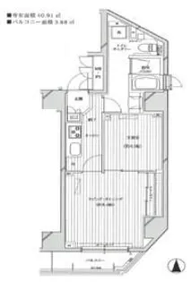スプレスター上野根岸【11階】の間取り