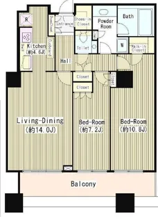 東京都港区白金1【マンション】の間取り