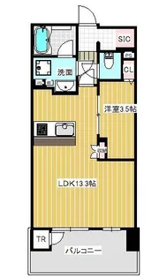 リブレスト三条リバーコート【8階】の間取り