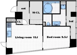 W.O.B.NISHIUMEDA【2階】の間取り