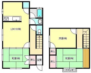 〇パレーシャル・ハ・ナ【1階】の間取り