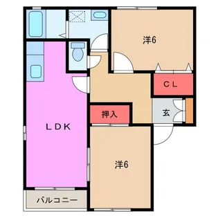 ロックンハイツ【1階】の間取り