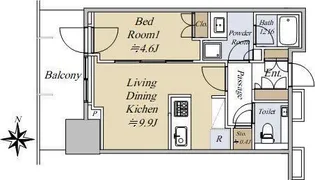 大崎ステーションレジデンス【8階】の間取り