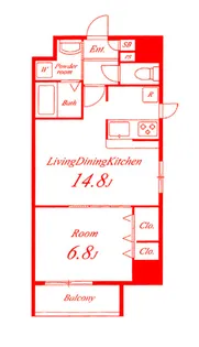 ジィクシア湘北【8階】の間取り