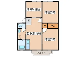 グリーンフィールドA【1階】の間取り