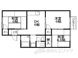 ウワトハイツA【2階】の間取り