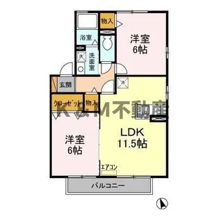ヴィルヌープ IV【2階】の間取り