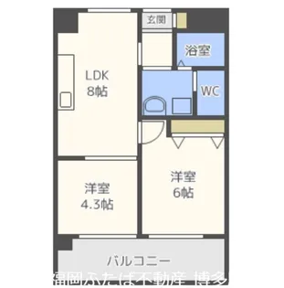 フリージア城南【3階】の間取り