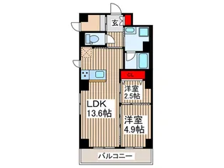 アスブルーム奥浅草【3階】の間取り