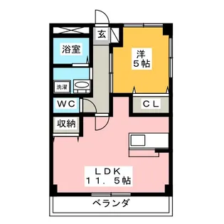 ピクシードエル【1階】の間取り