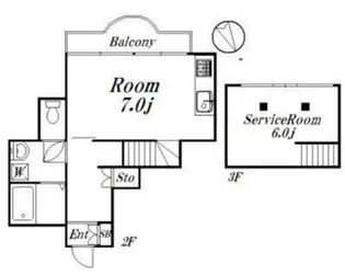プラスペアティ【3階】の間取り