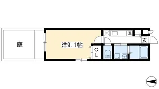 御所西室町サンハイツ【1階】の間取り