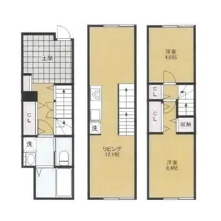 MOK-TERRACE西大宮 B棟【3階】の間取り