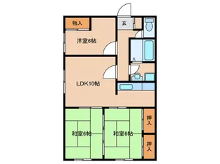 メゾンパークサイド【1階】の間取り