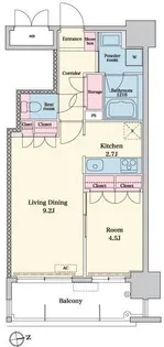 RJRプレシア千早【6階】の間取り