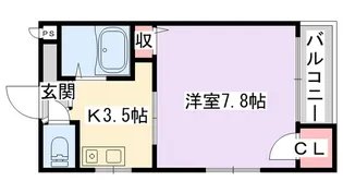 マリーヴィレッヂ【4階】の間取り