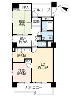 UR日進香久山花の街【1階】の間取り