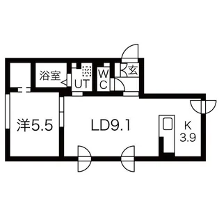 エル澄川【4階】の間取り