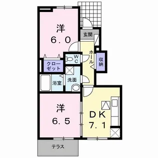 ベルメゾン B【1階】の間取り