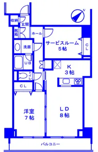 BAY SIDE HOUSE【7階】の間取り