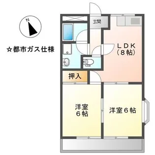 サニー加島【2階】の間取り