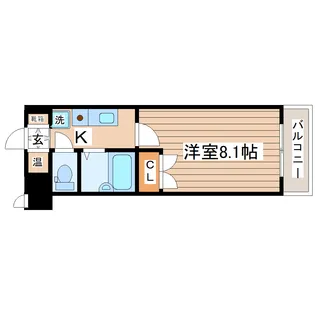 テルシノ北仙台【4階】の間取り