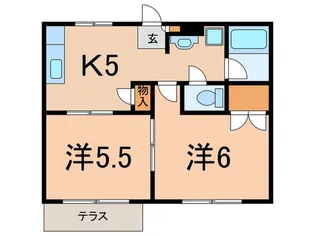 サンク・チェリーハイツ【1階】の間取り
