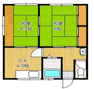 金ヶ崎ハイツ【2階】の間取り
