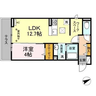 DーROOM住吉 B【1階】の間取り