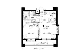 パークサイド榴岡【8階】の間取り