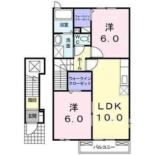 ガーデンハウスS・K II【2階】の間取り