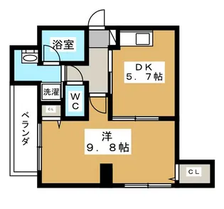 クレアーレ五条大宮【1階】の間取り