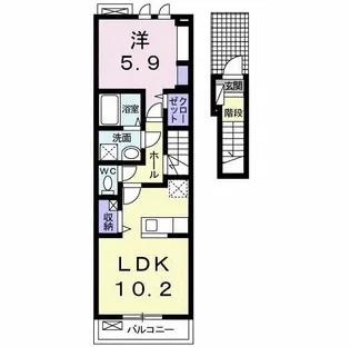 リベルテ【2階】の間取り