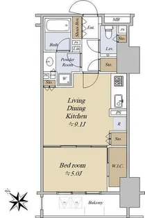 シティハウス東京八重洲通り【5階】の間取り