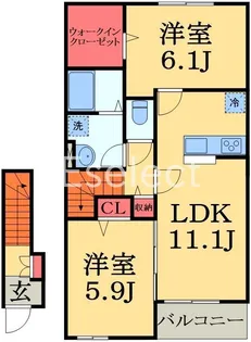 カーサ リザイヤI【2階】の間取り
