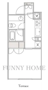 ミリアレジデンス桜新町ガーデン【1階】の間取り