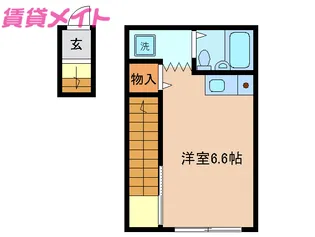 FメイトキューブのぼのI【2階】の間取り
