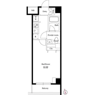 ベルグレードOZ【4階】の間取り