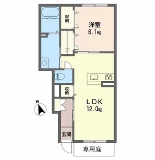 アリビオ・K【1階】の間取り