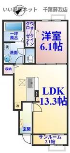 エクセレント ヴィラII【1階】の間取り