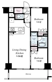 GENOVIA隅田川west skygarden【8階】の間取り