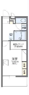 レオパレスリバーサイド【4階】の間取り