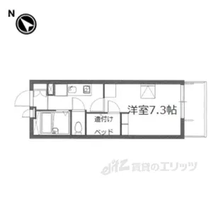 レオパレスツツミ館【3階】の間取り
