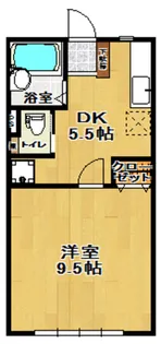アミューズハイツ【1階】の間取り