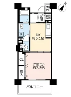 URコンフォール柏豊四季台【5階】の間取り