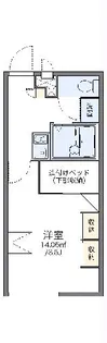 レオパレスゆうき【2階】の間取り